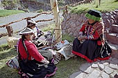 Traditional Quechua loom in the Urubamba valley